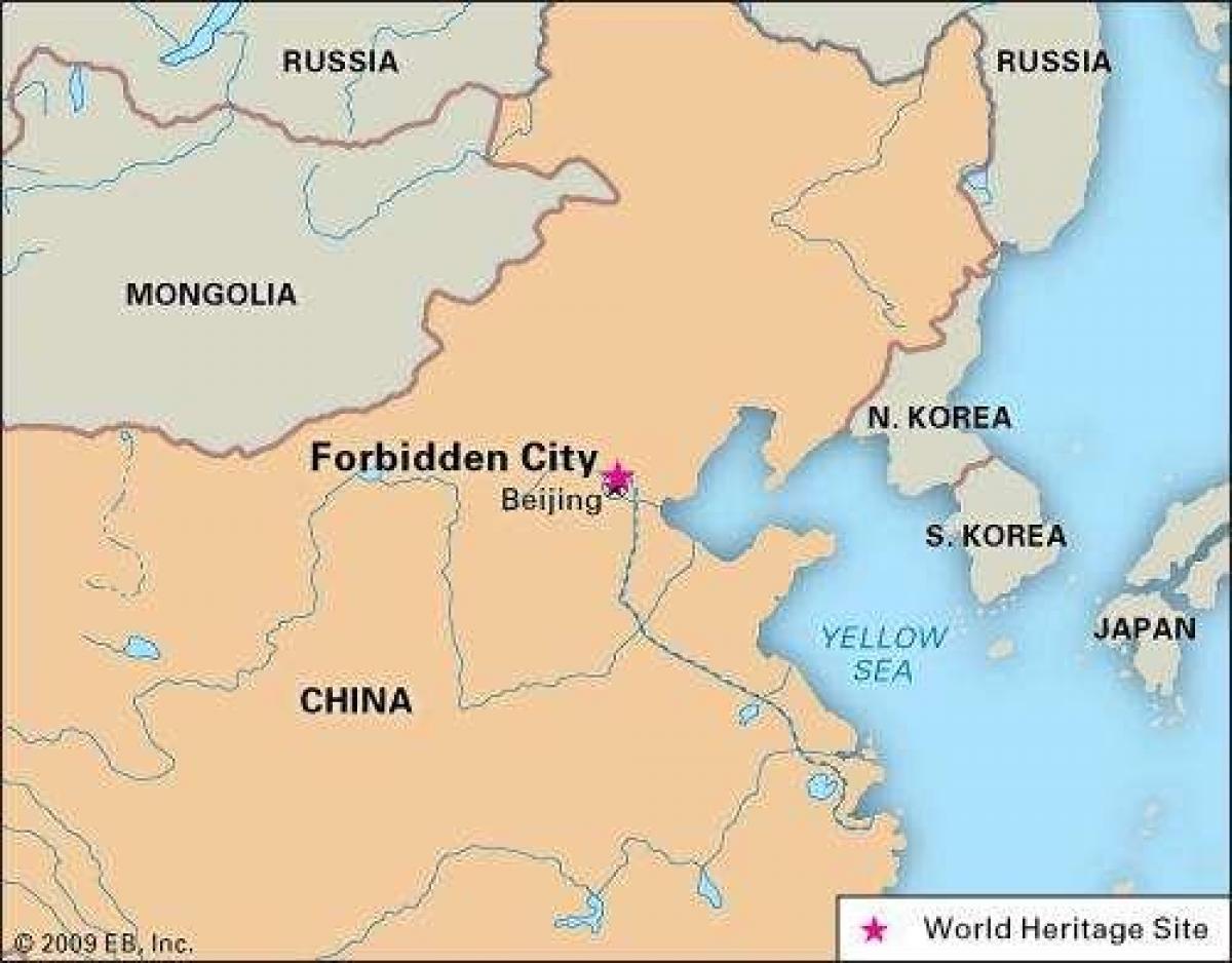 cidade proibida da China mapa