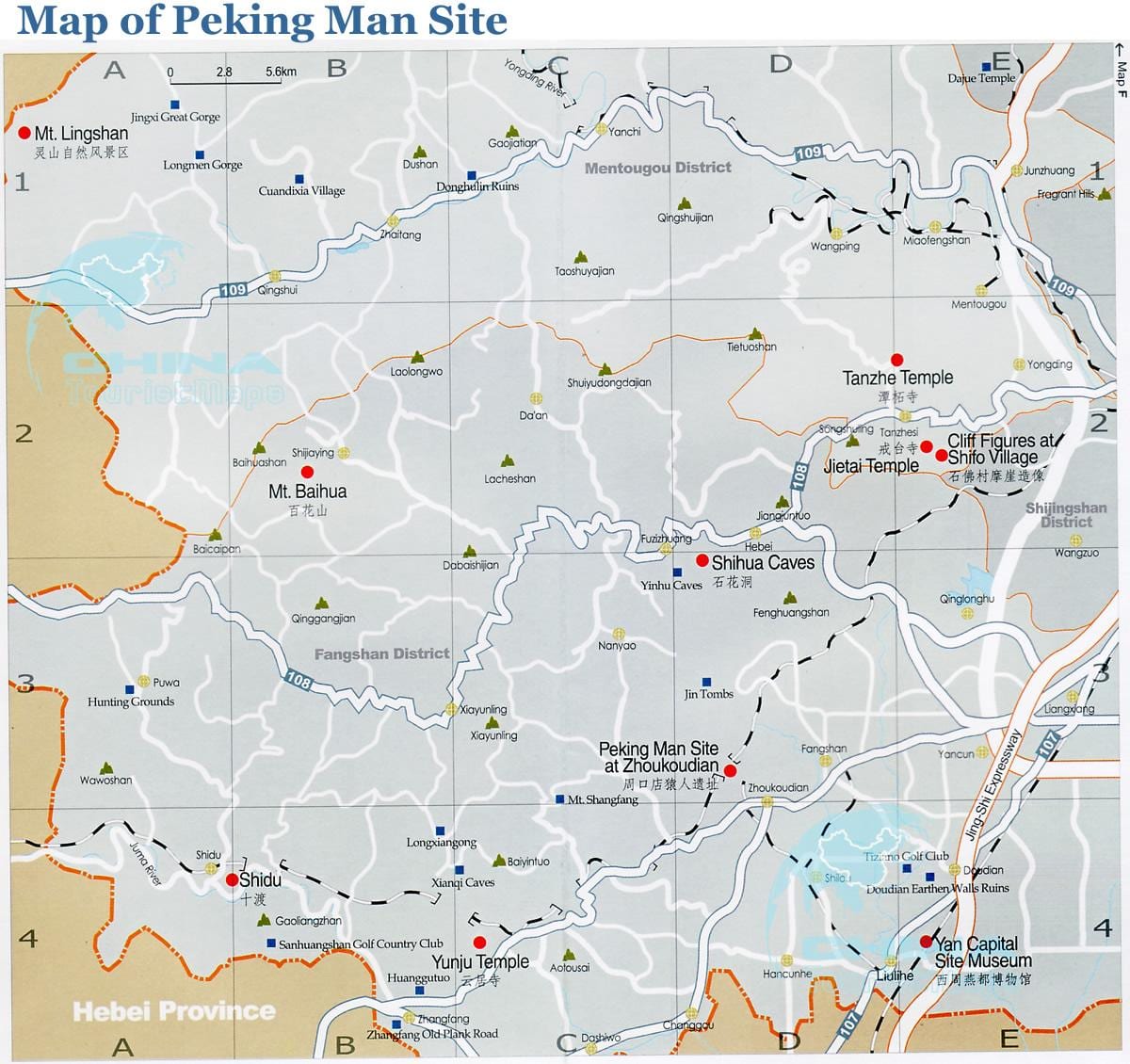 mapa de Pequim