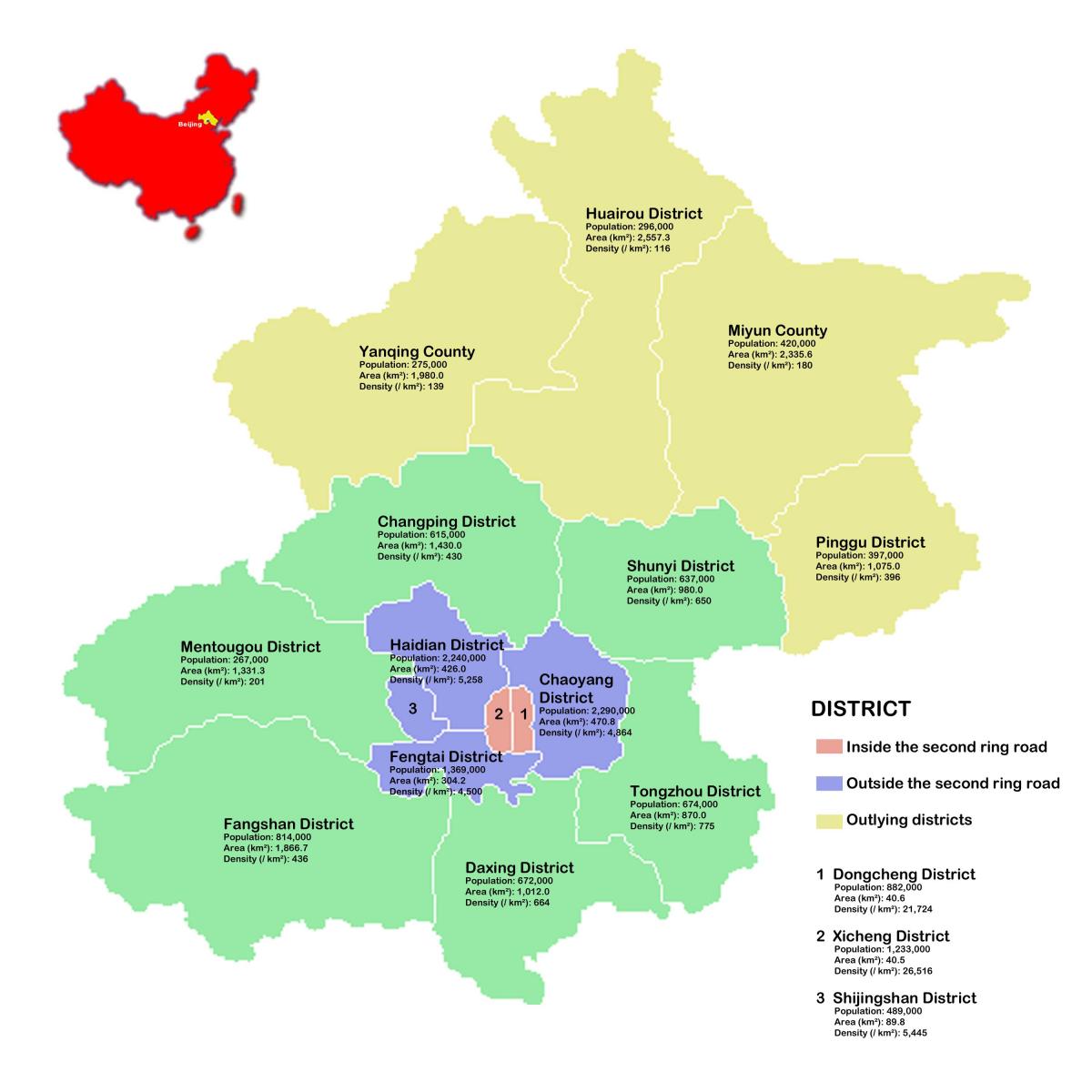 Pequim bairro mapa