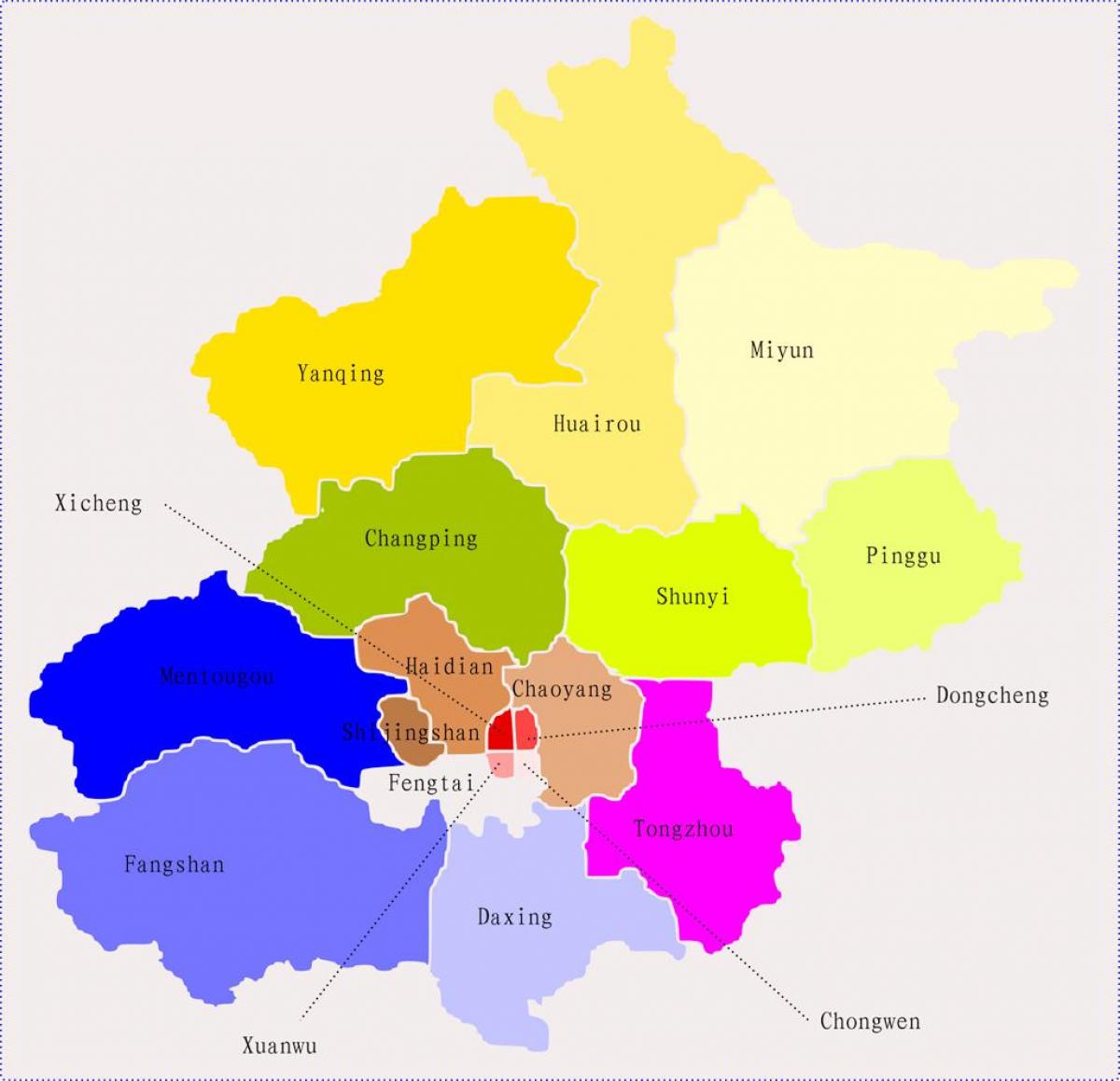 Pequim, China mapa