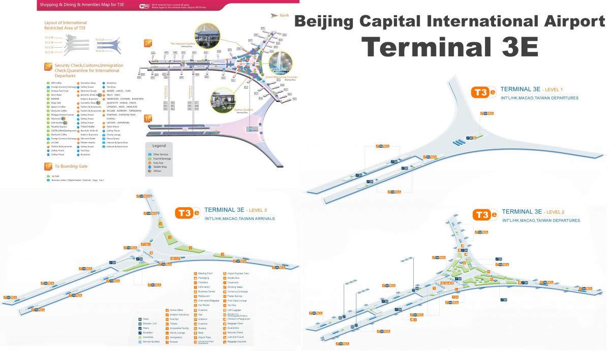 Pequim, terminal 3 do mapa