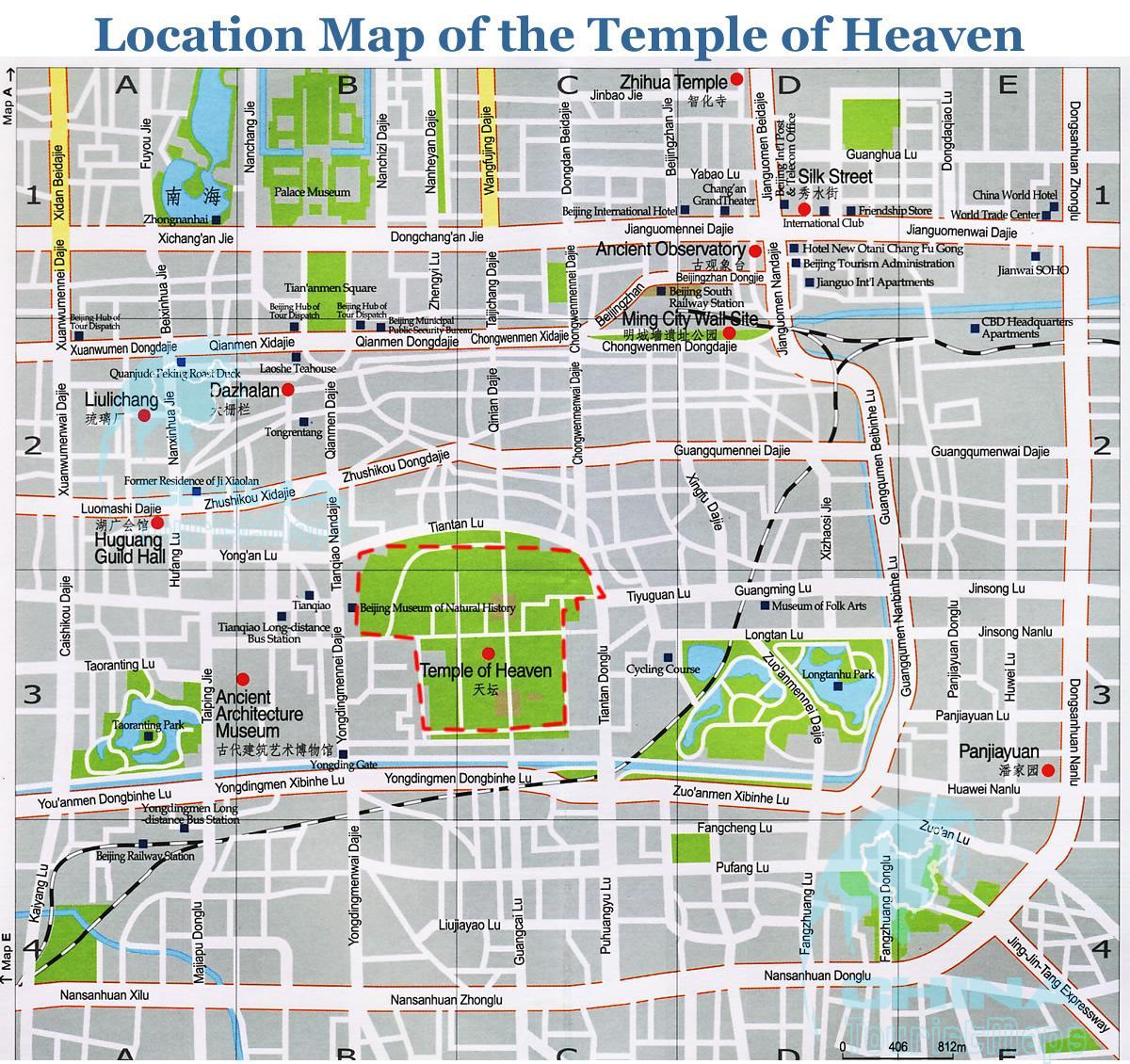 mapa do templo do céu 