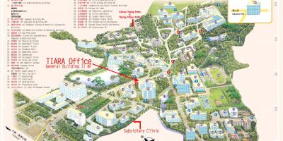 A universidade de Tsinghua mapa do campus.