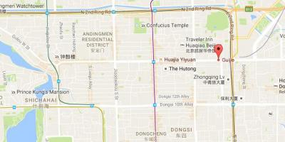 Mapa do fantasma de rua de Pequim