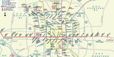 Mapa do metrô de pequim