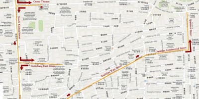 Mapa de Pequim, a uma curta turnê 