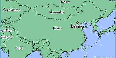 Mapa da China mostrando Pequim