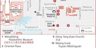 Rua Wangfujing mapa
